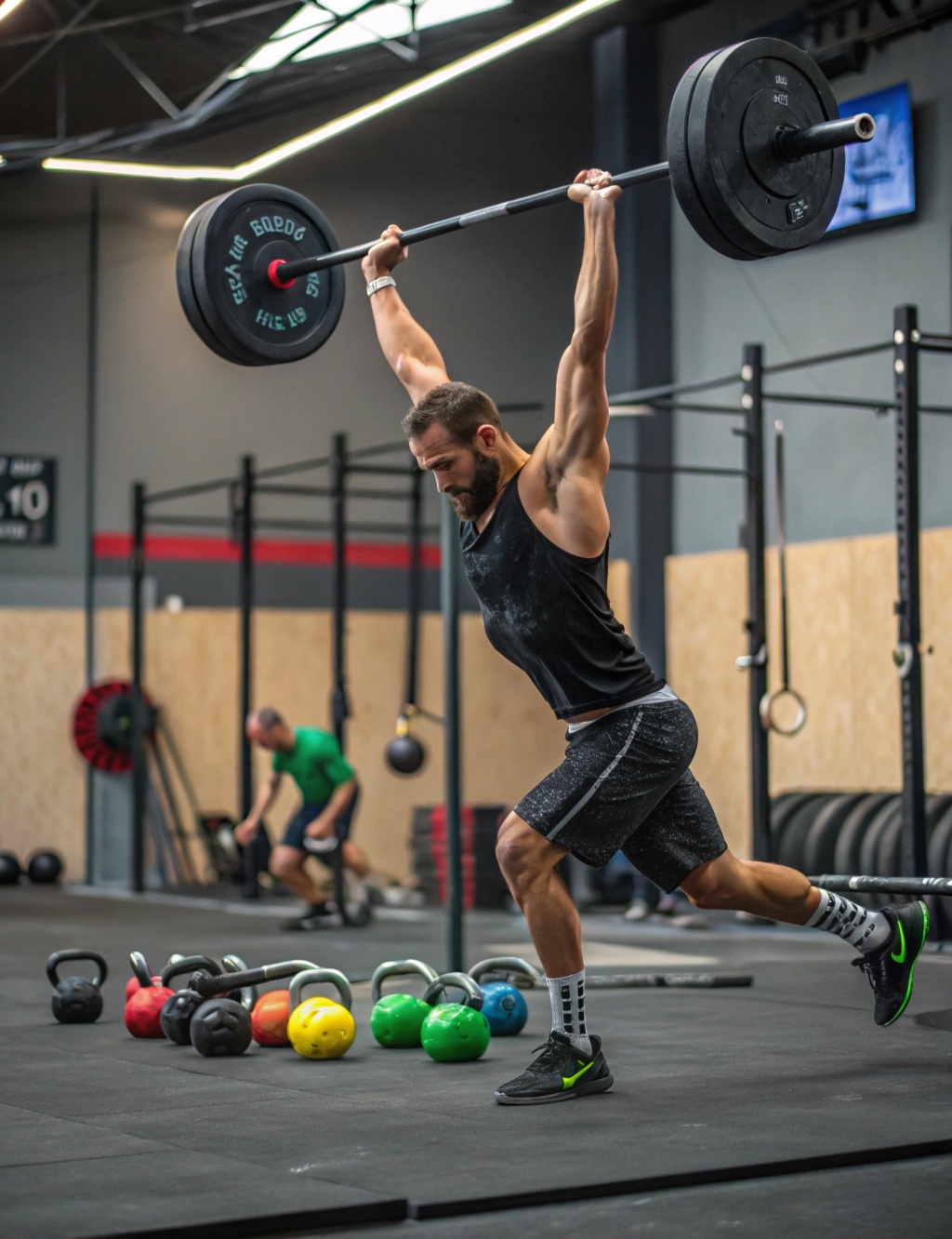 Athletes performing CrossFit exercises